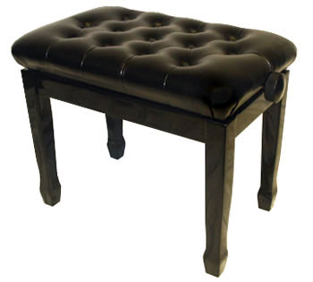 piano bench adjustable pillow top ebony