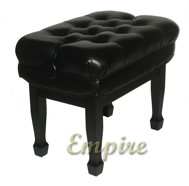 Empire black adjustable piano bench