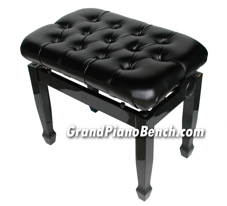 black adjustable piano bench