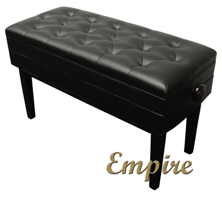 empire duet artist piano bench black high polish finish