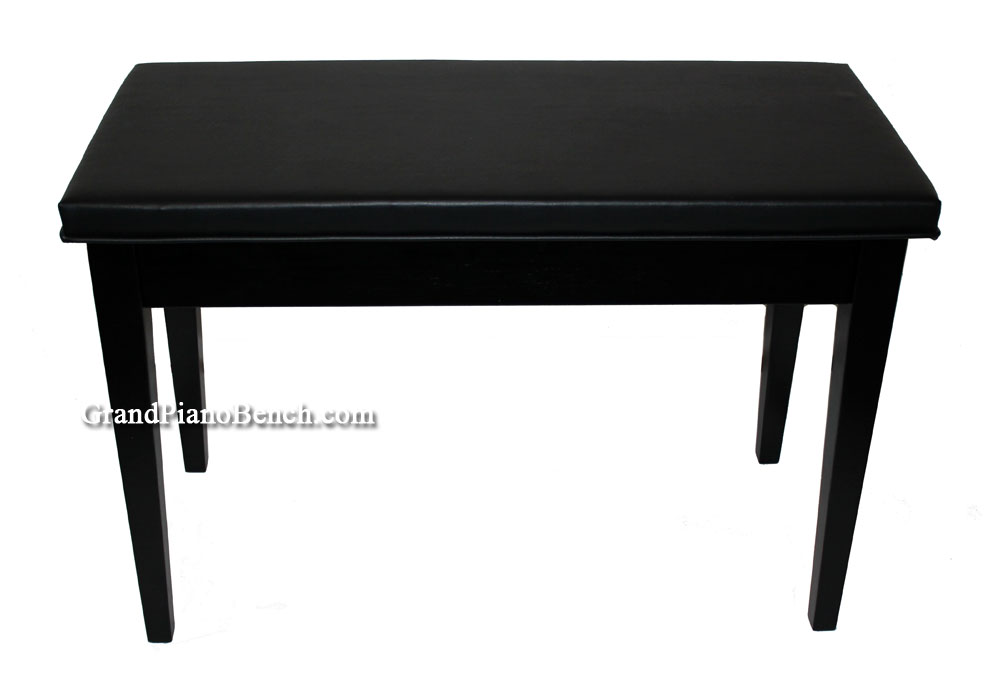 black piano bench padded top
