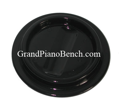 Piano Bench Cushion on Black Lucite Piano Caster Cups   14 75