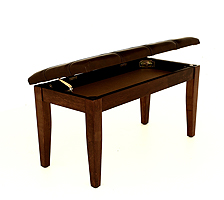 walnut duet piano bench padded top