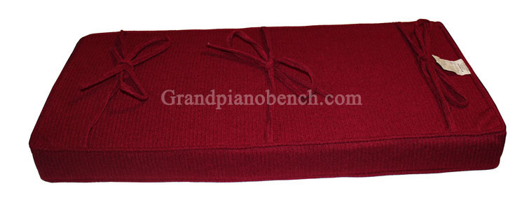 piano bench pad red