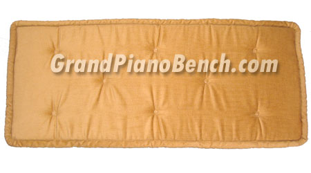 gold piano bench cushion