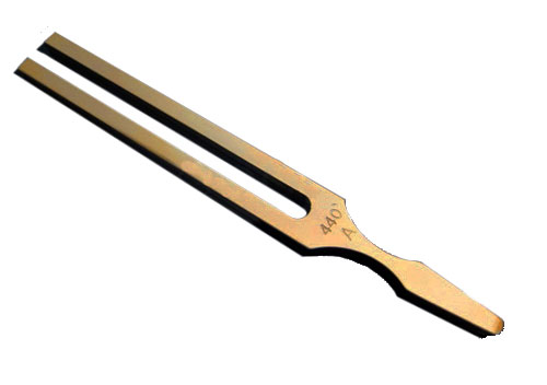 gold plated piano tuning fork a440