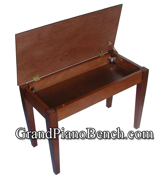jansen upright piano bench wood top walnut finish