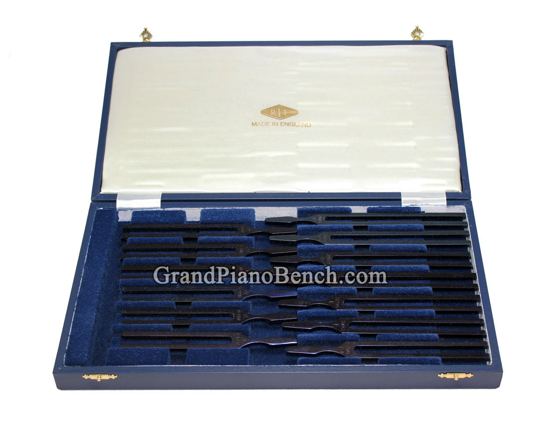 john walker chromatic blued piano tuning fork set of 13