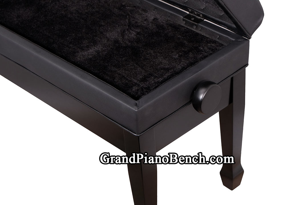 maestro piano bench black satin