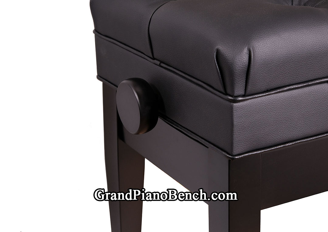 maestro piano bench black satin