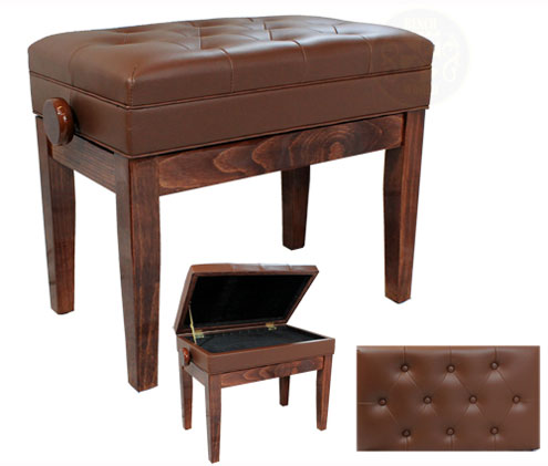 walnut adjustable piano bench