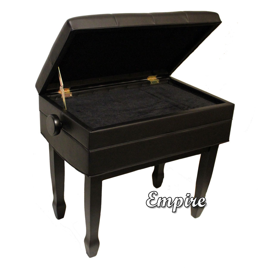music storage compartment piano bench