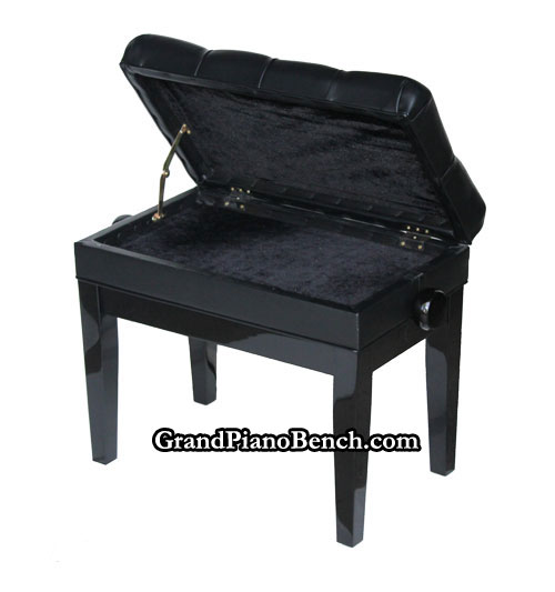 piano bench with music storage