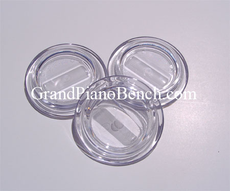 clear lucite piano caster cups