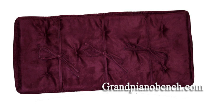 burgundy piano bench cushion