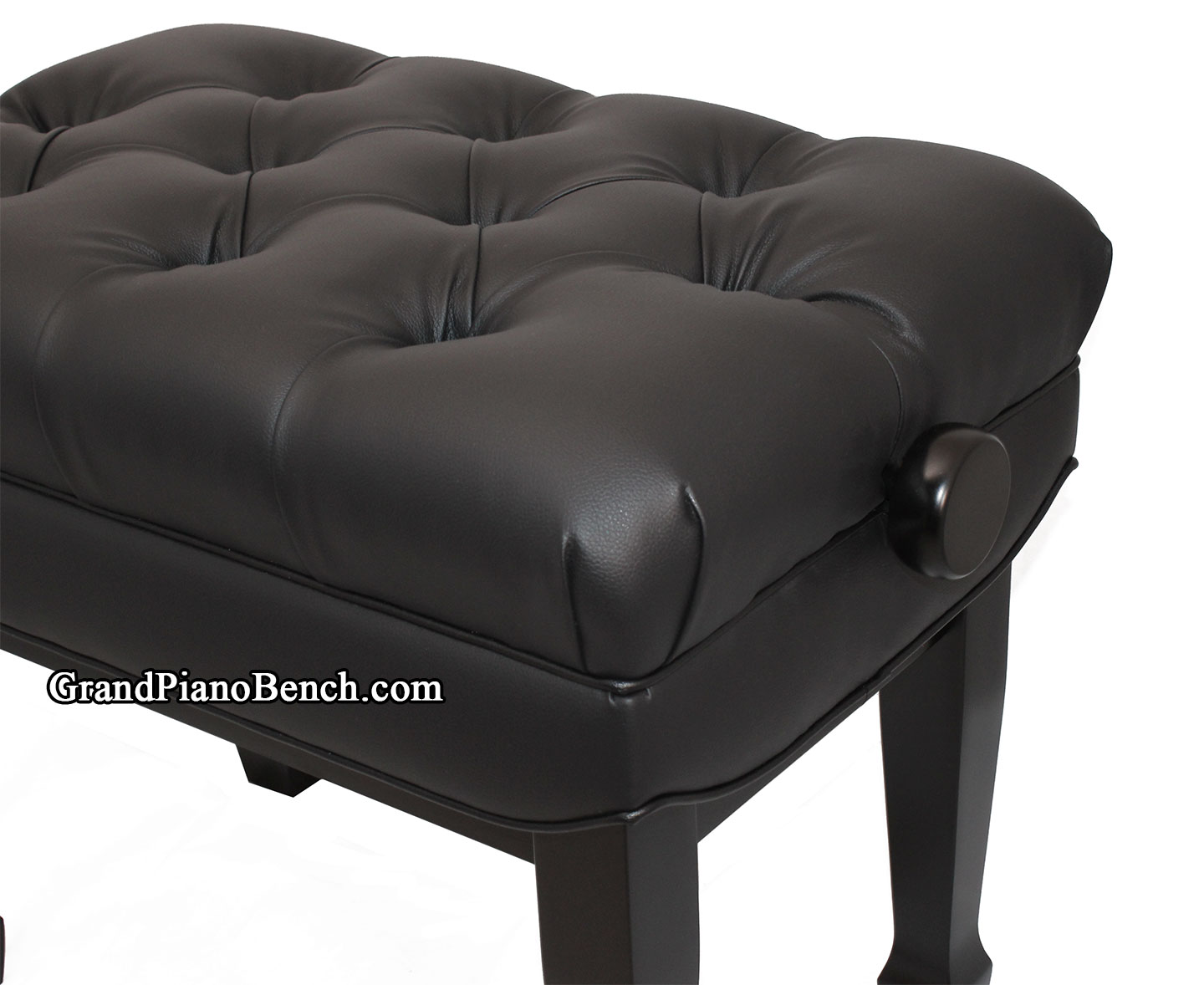 satin black concert adjustable piano bench