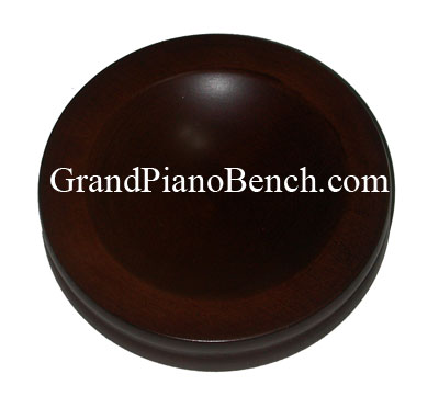 satin finish piano caster cups