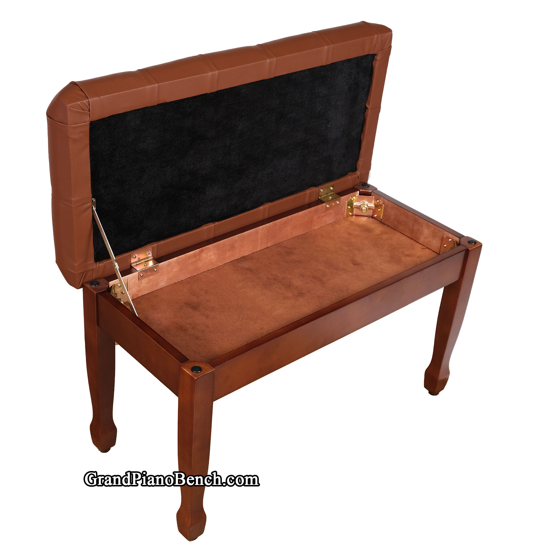piano bench sheet music storage walnut