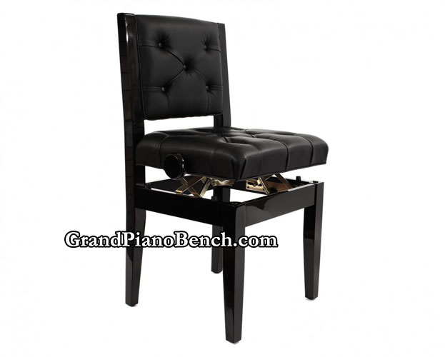adjustable piano chair with tufted padded back