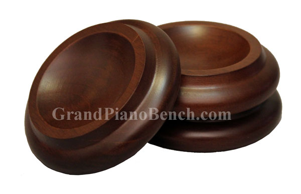 walnut caster cups for your walnut piano